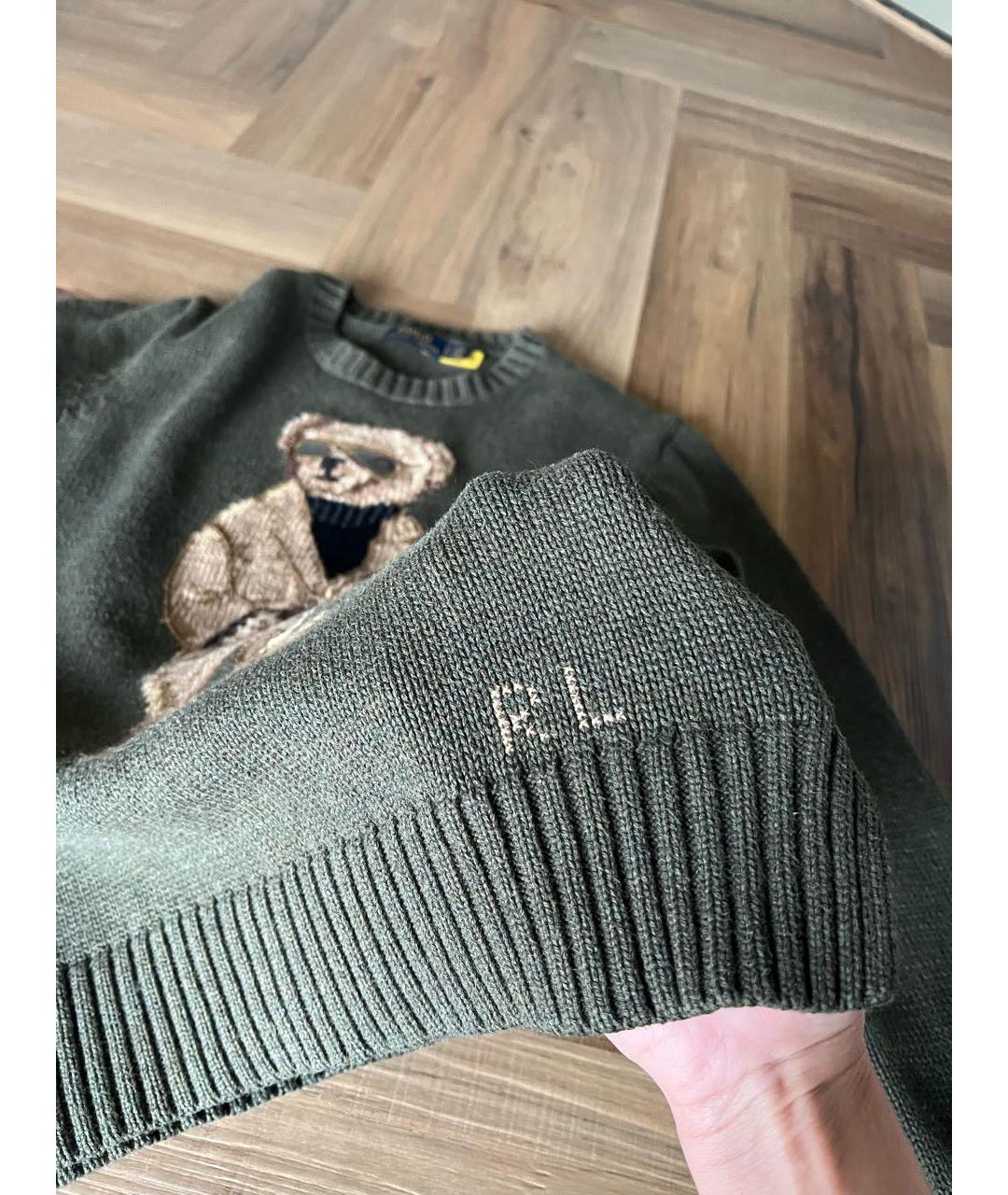 POLO RALPH LAUREN Хаки хлопковый джемпер / свитер, фото 3