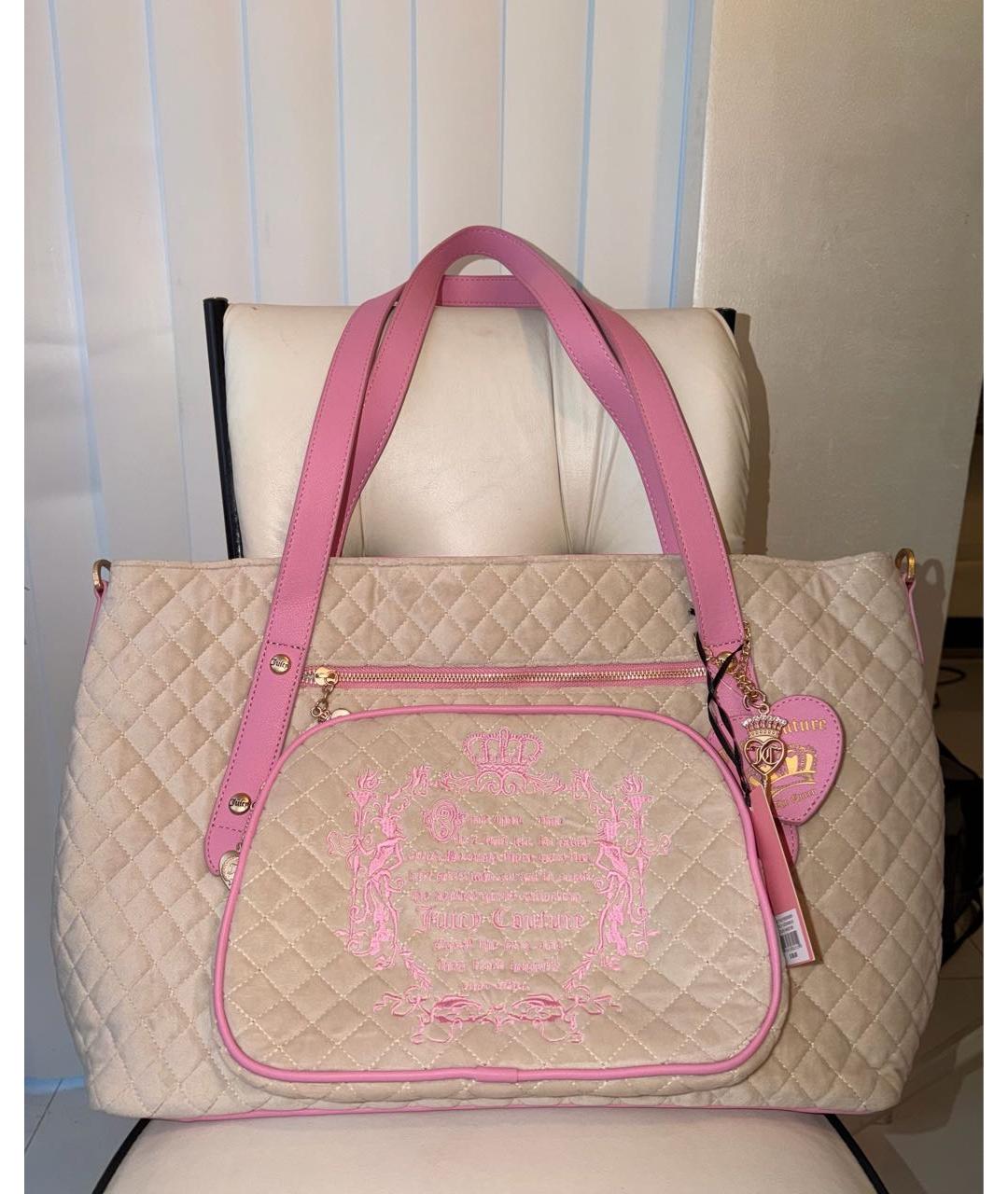 JUICY COUTURE Бежевая дорожная/спортивная сумка, фото 9
