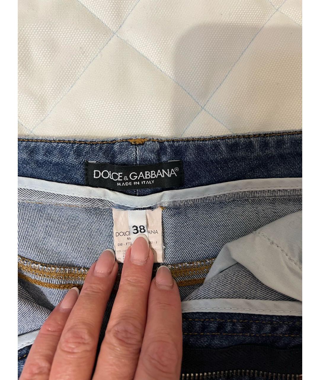 DOLCE&GABBANA Синие хлопковые шорты, фото 5