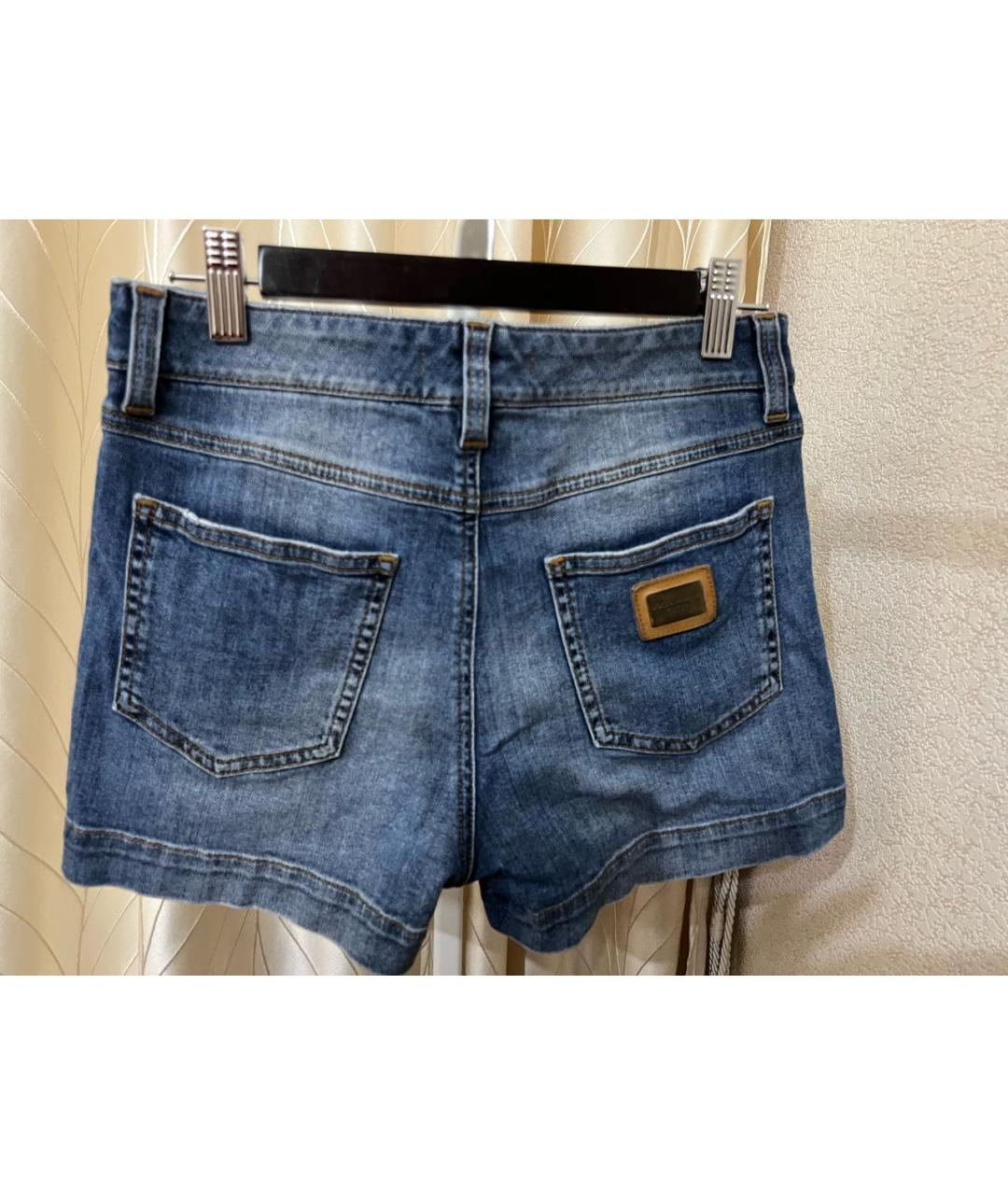 DOLCE&GABBANA Синие хлопковые шорты, фото 3