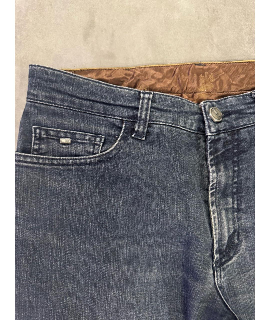 CORNELIANI Антрацитовые прямые джинсы, фото 3