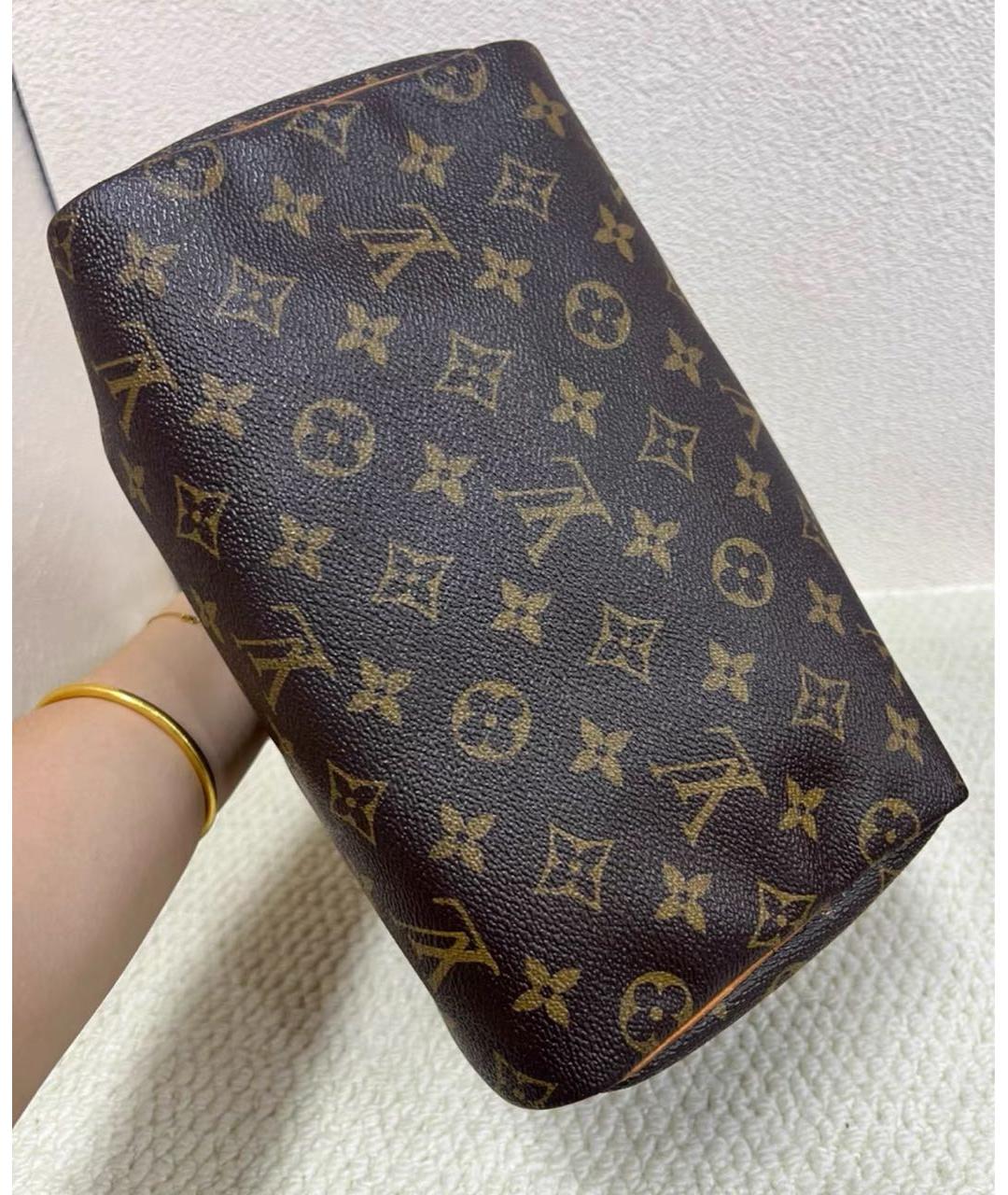 LOUIS VUITTON Коричневая сумка с короткими ручками, фото 4