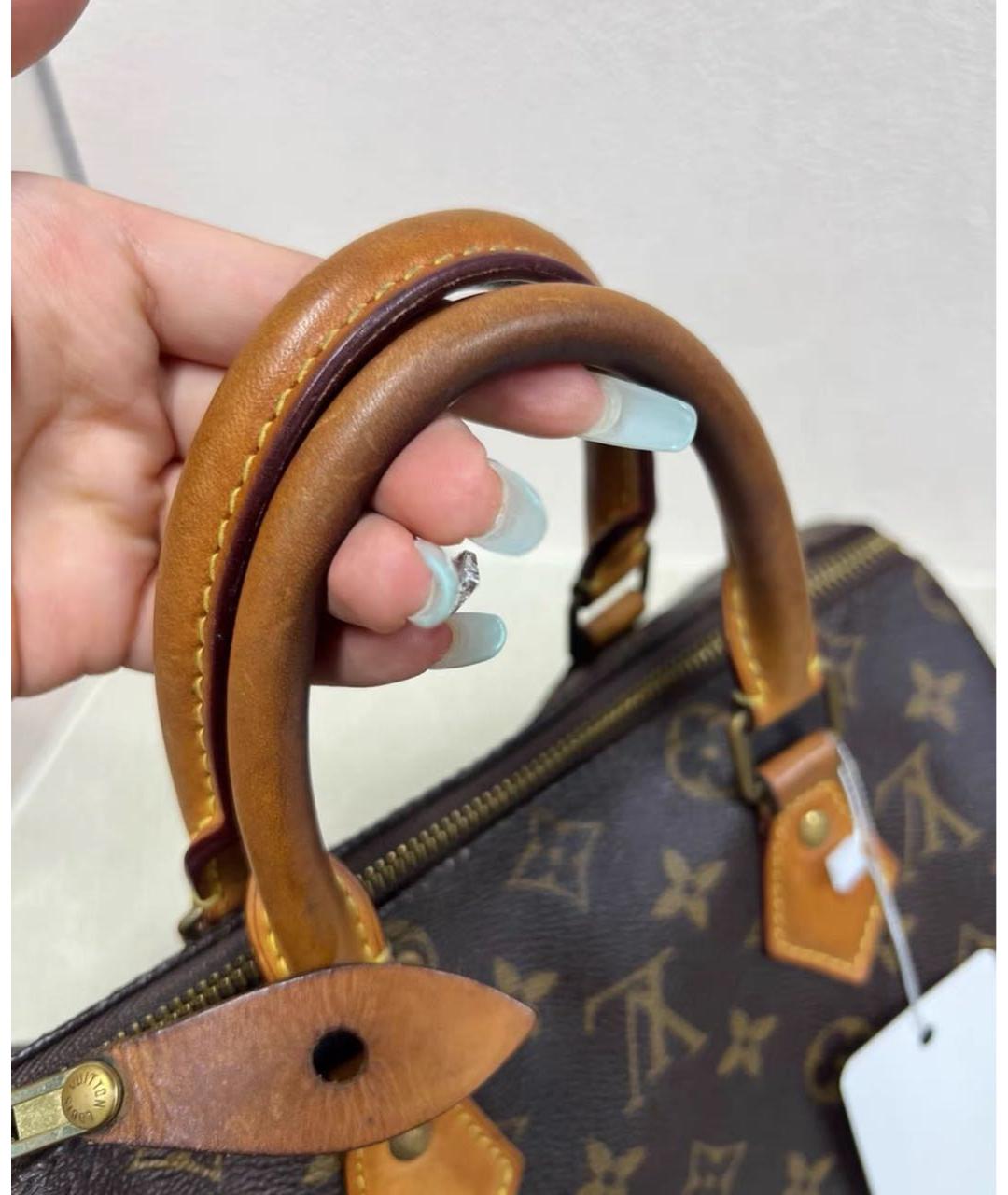 LOUIS VUITTON Коричневая сумка с короткими ручками, фото 5