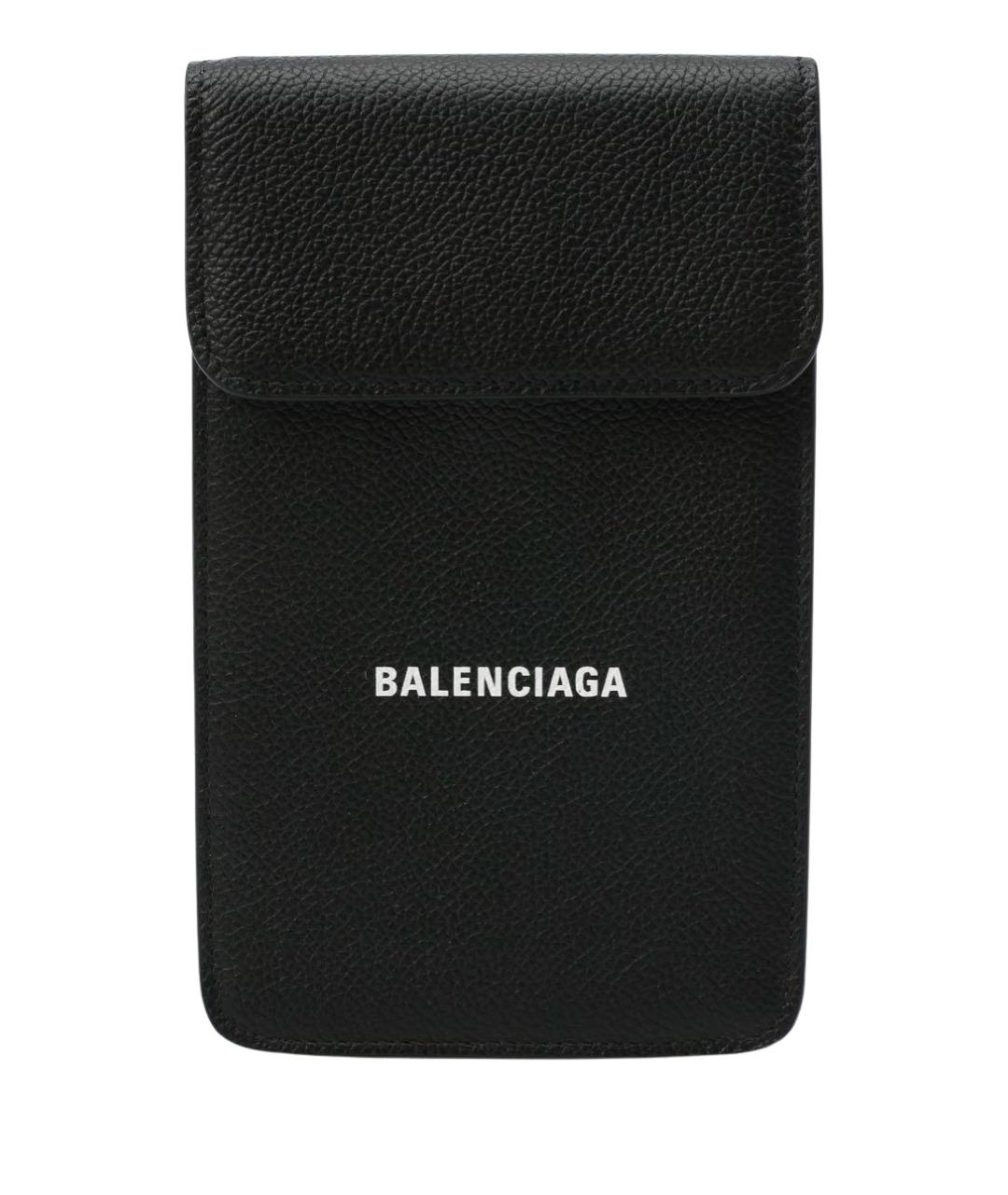 BALENCIAGA Черная кожаная сумка через плечо, фото 1