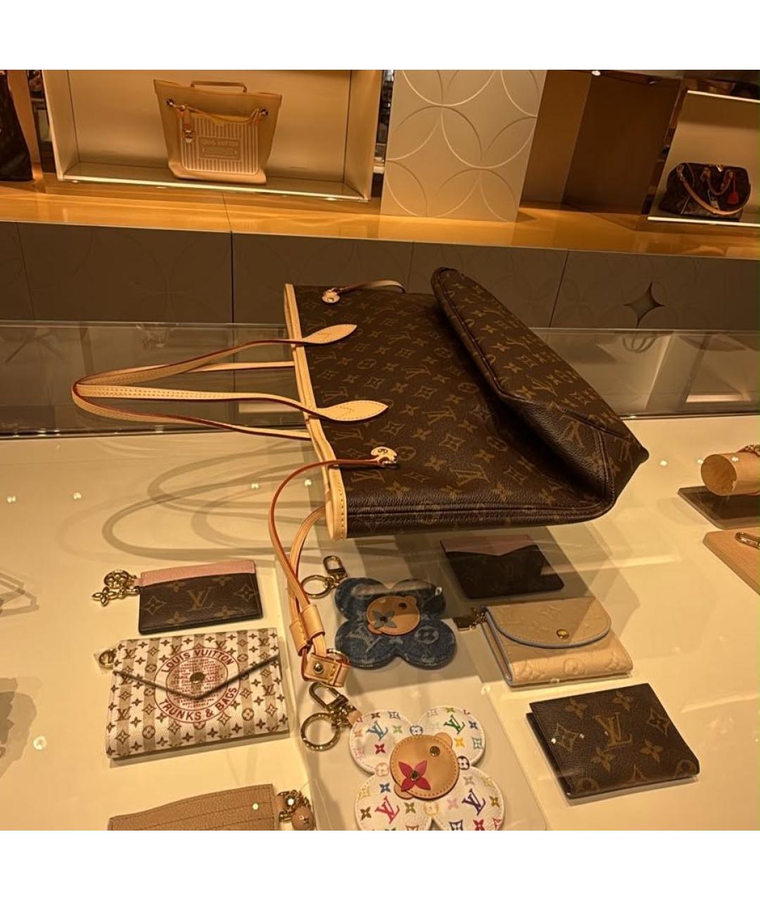 LOUIS VUITTON Коричневая канва сумка тоут, фото 2