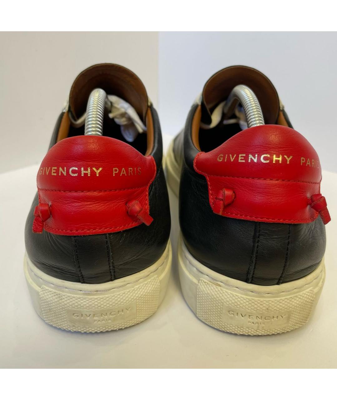 GIVENCHY Черные кожаные низкие кроссовки / кеды, фото 4