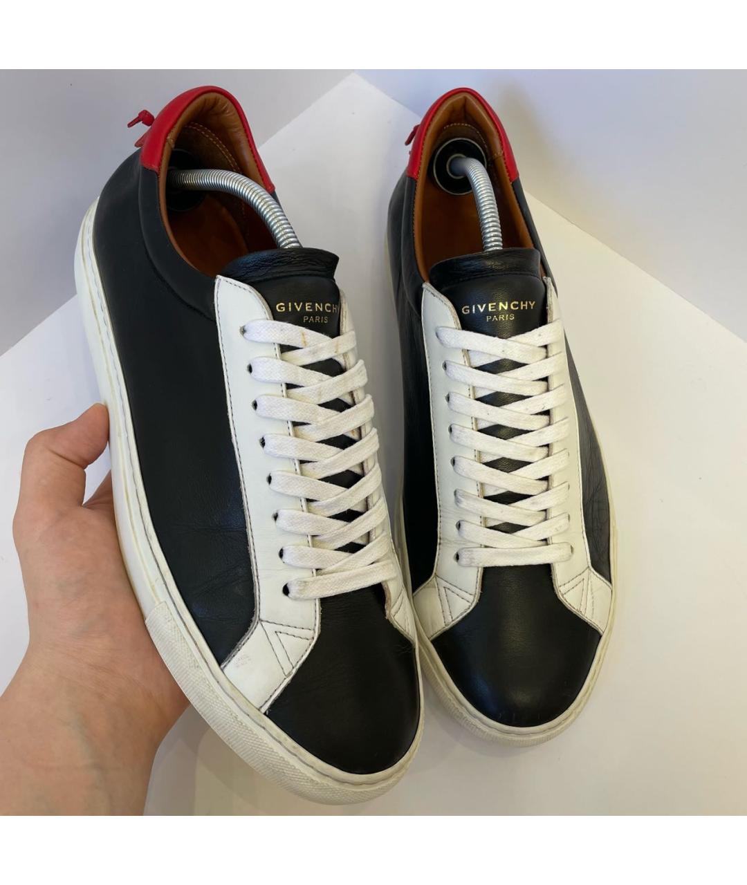 GIVENCHY Черные кожаные низкие кроссовки / кеды, фото 3