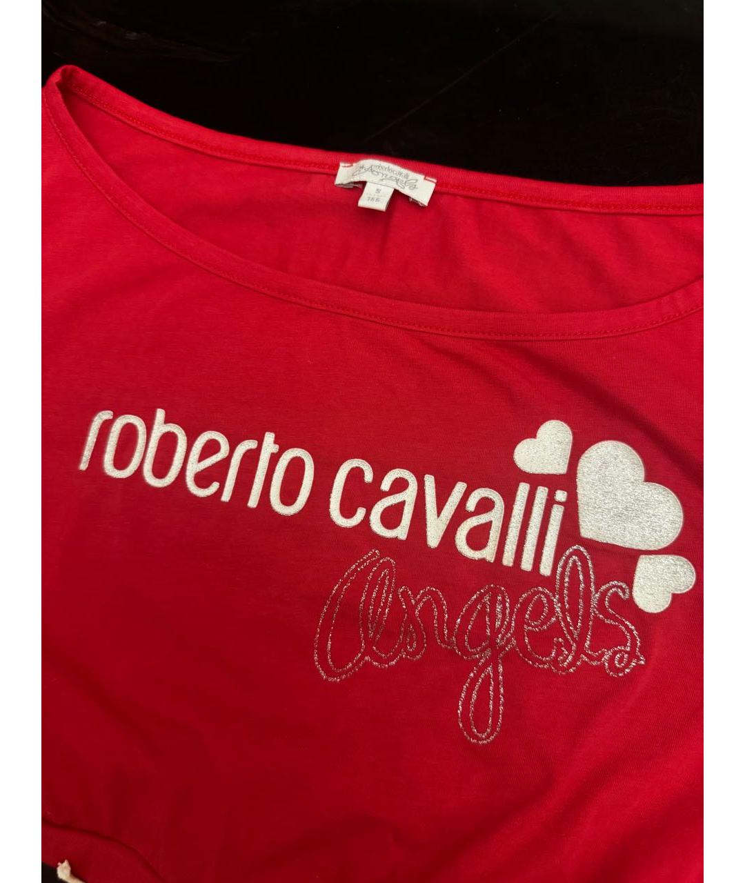 ROBERTO CAVALLI Красный хлопковый детская футболка / топ, фото 3