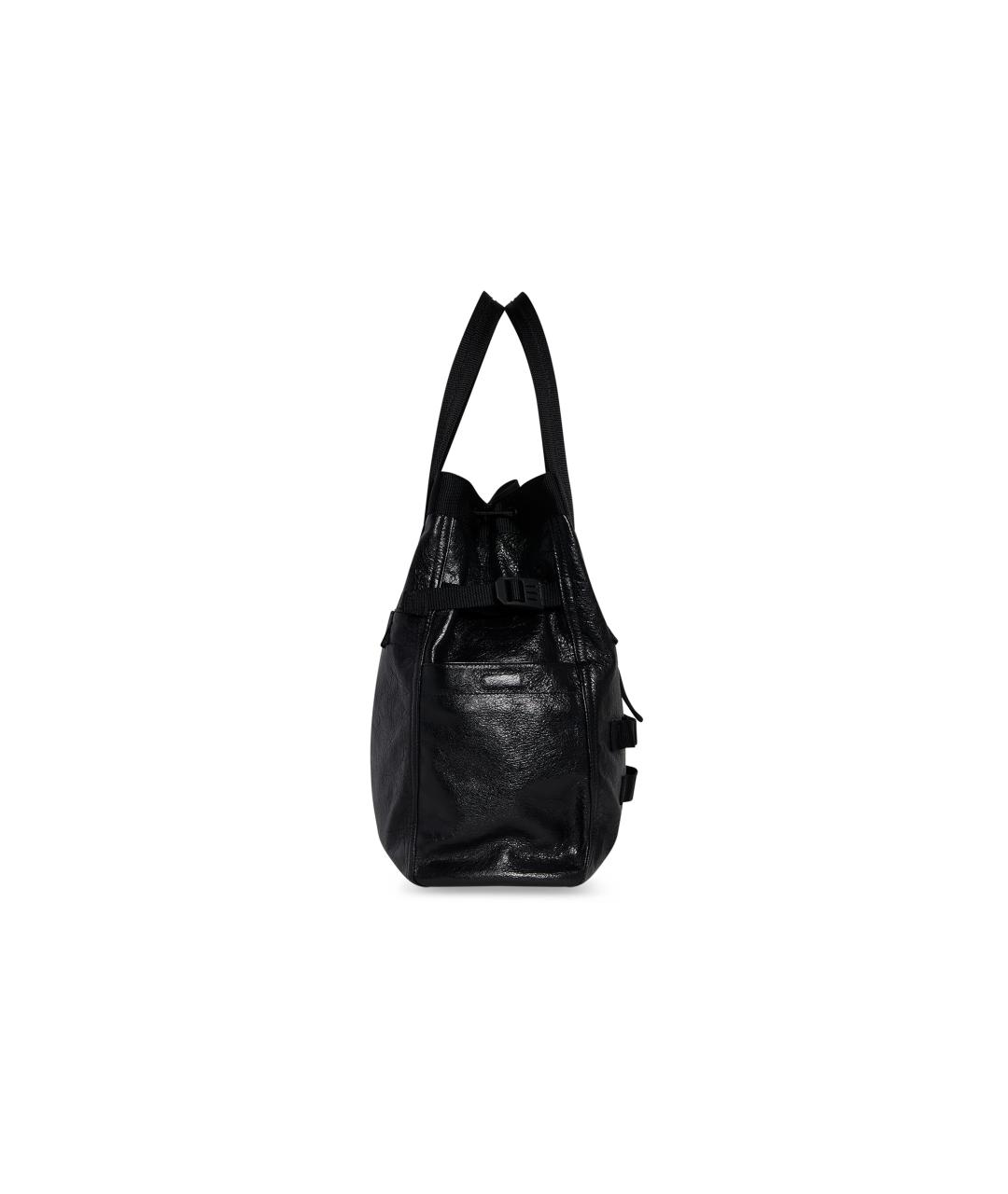 BALENCIAGA Черная кожаная сумка на плечо, фото 3
