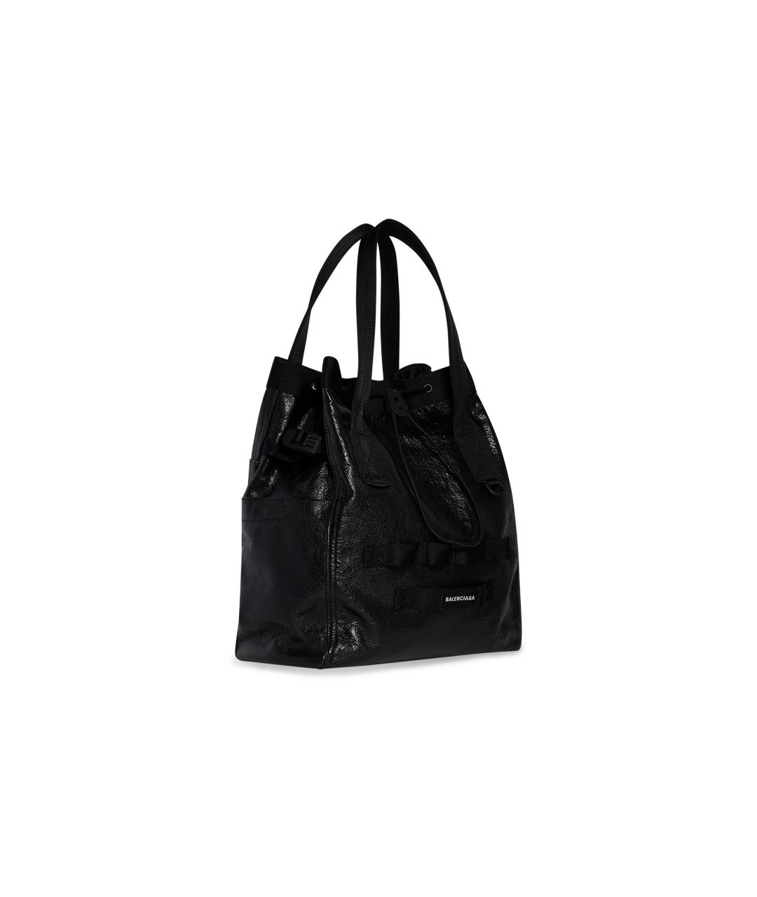 BALENCIAGA Черная кожаная сумка на плечо, фото 2