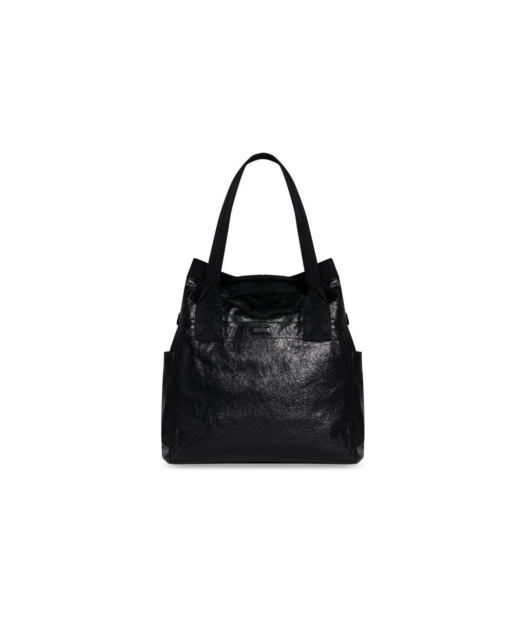 BALENCIAGA Черная кожаная сумка на плечо, фото 4