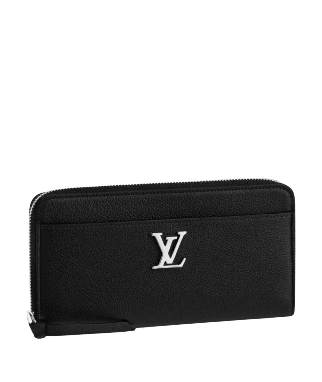 LOUIS VUITTON Черный кожаный кошелек, фото 1