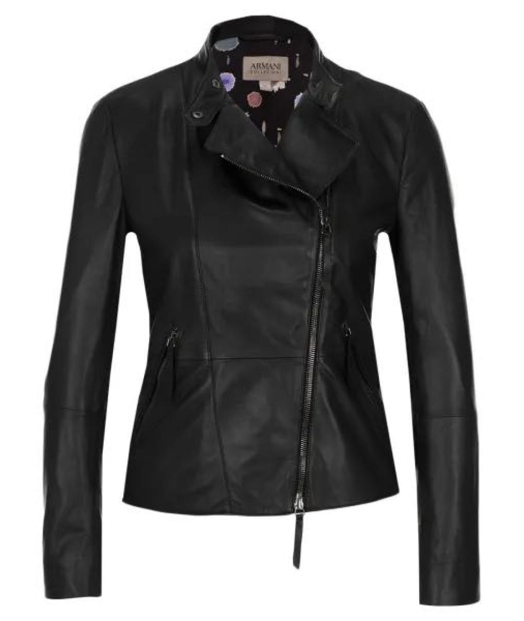 ARMANI COLLEZIONI Черная куртка из экзотической кожи, фото 8