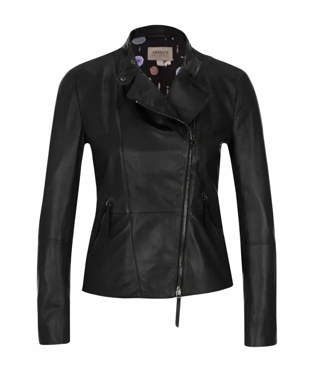 ARMANI COLLEZIONI Черная куртка из экзотической кожи, фото 1