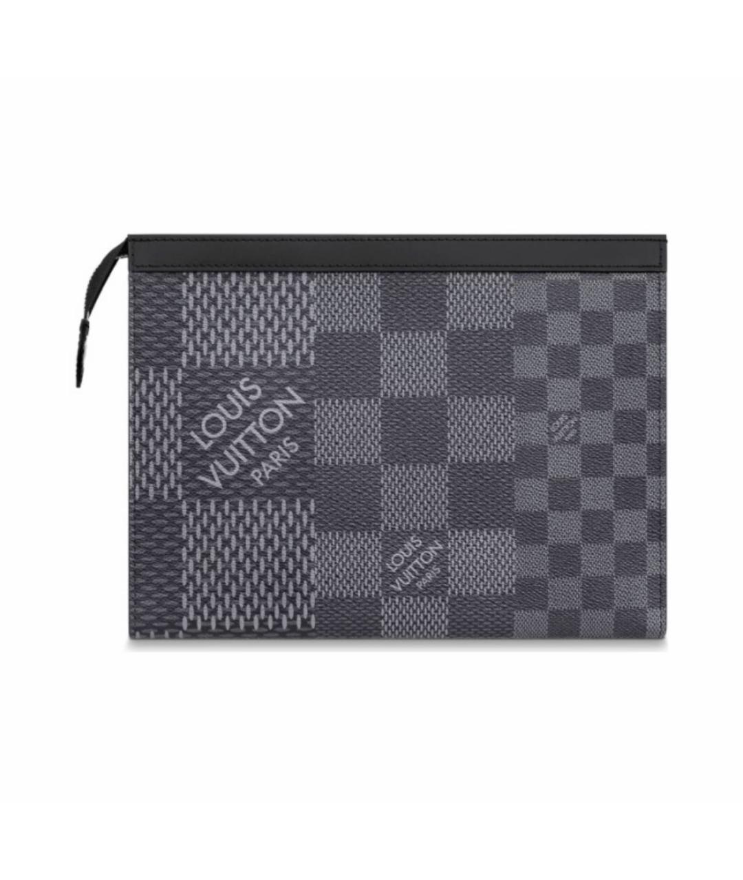 LOUIS VUITTON Черная барсетка, фото 5