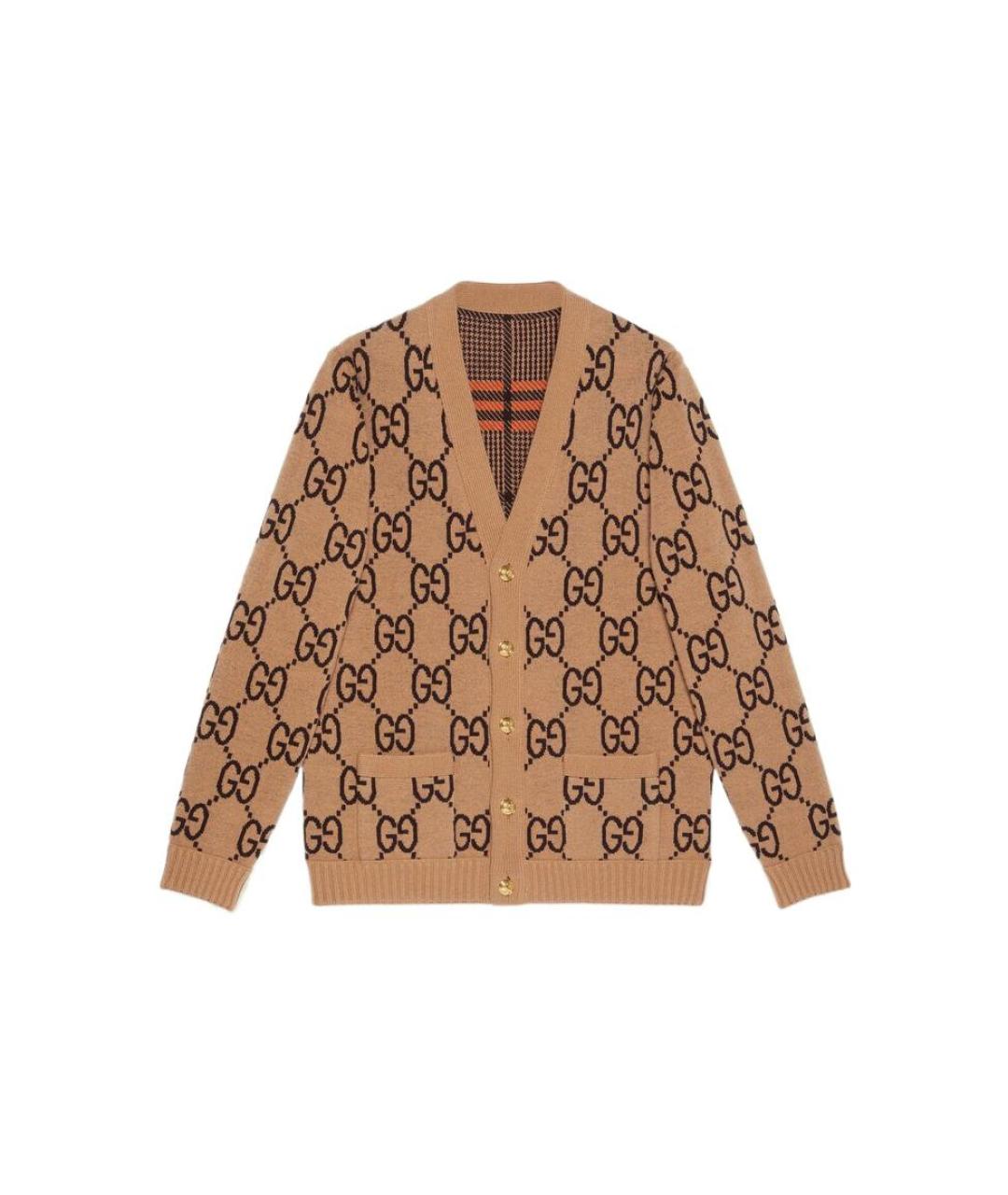GUCCI Коричневый шерстяной кардиган, фото 2