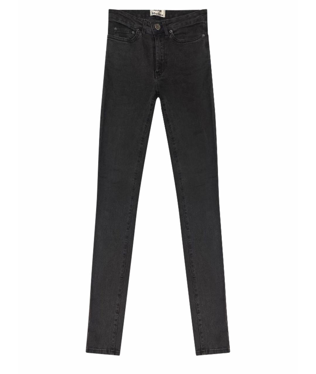ACNE STUDIOS Черные хлопковые джинсы слим, фото 1