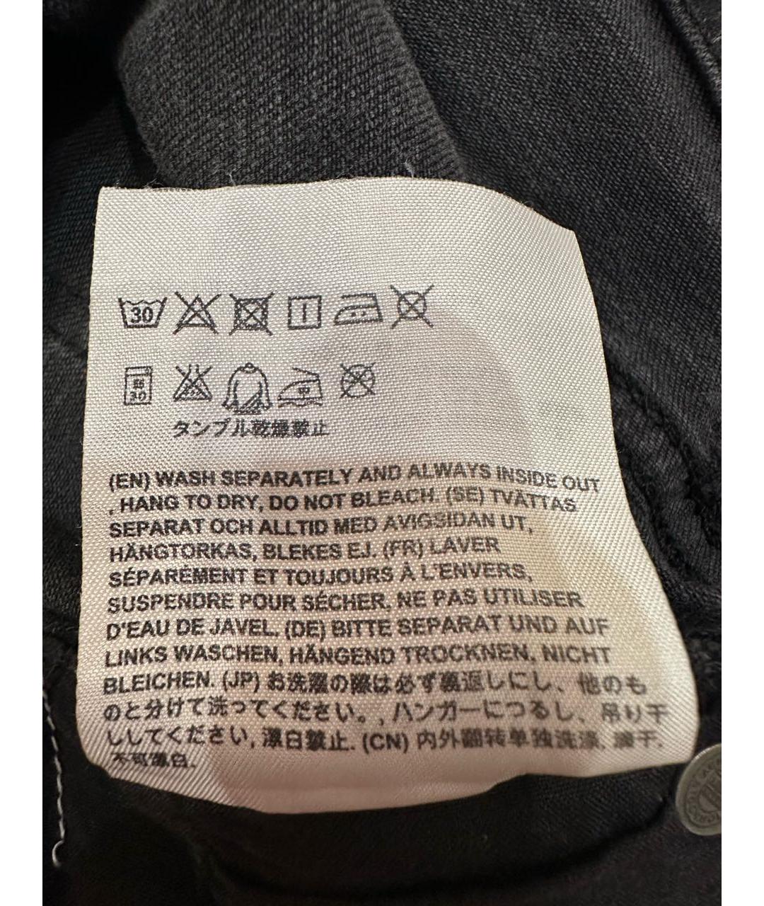 ACNE STUDIOS Черные хлопковые джинсы слим, фото 7