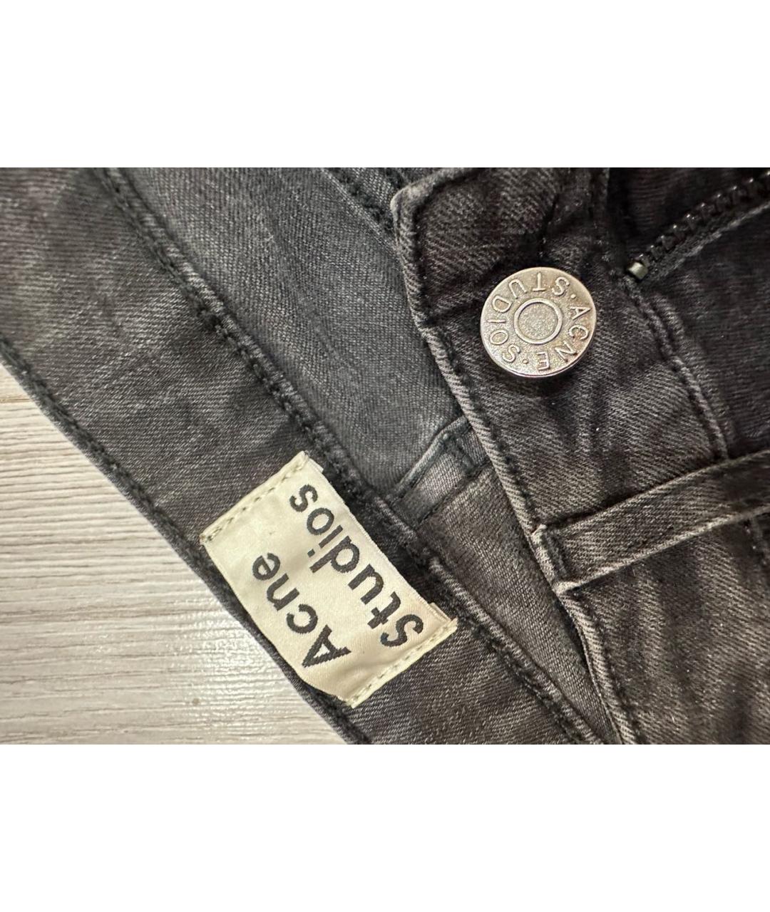 ACNE STUDIOS Черные хлопковые джинсы слим, фото 6