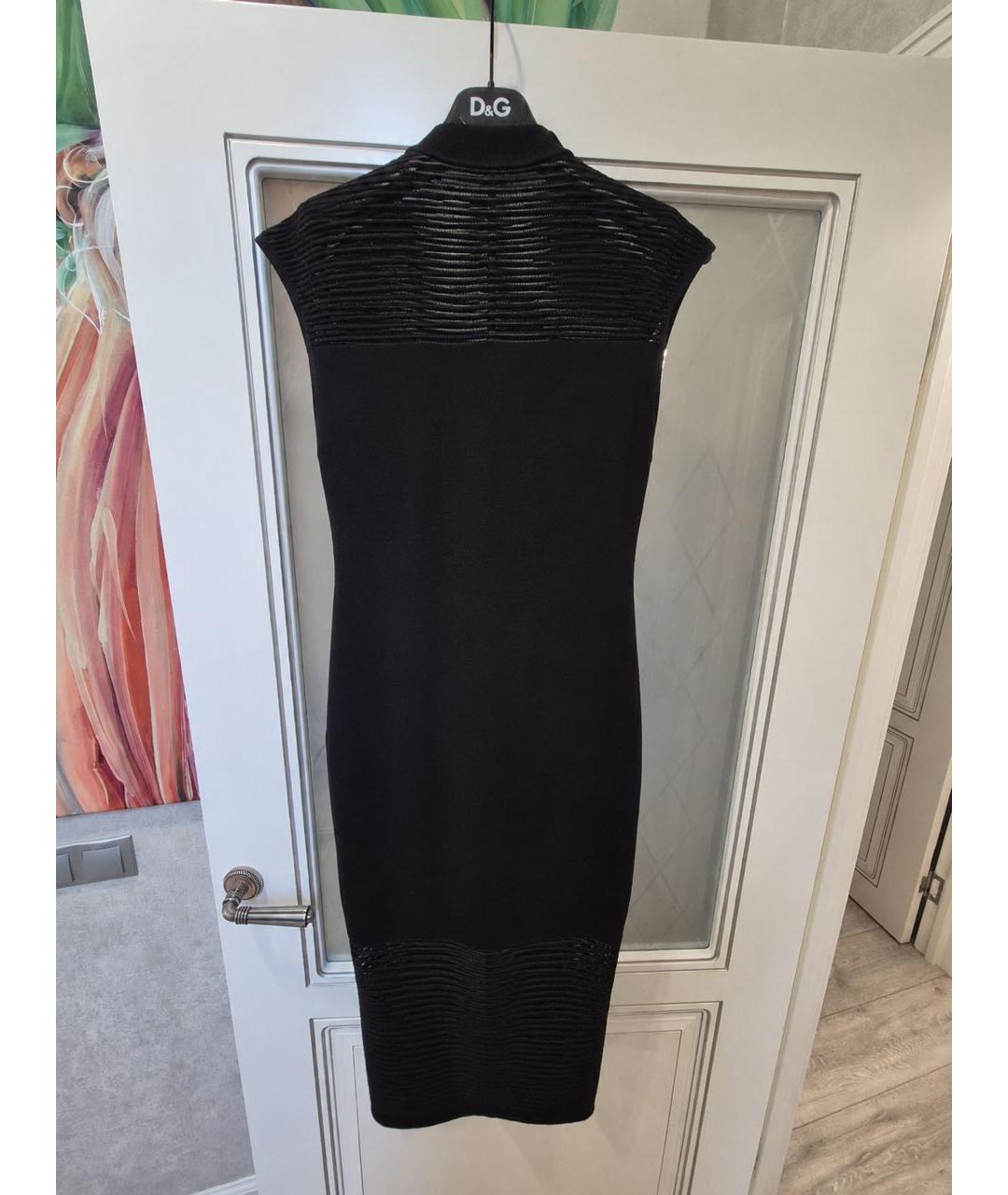 HUGO BOSS Черное вискозное повседневное платье, фото 2
