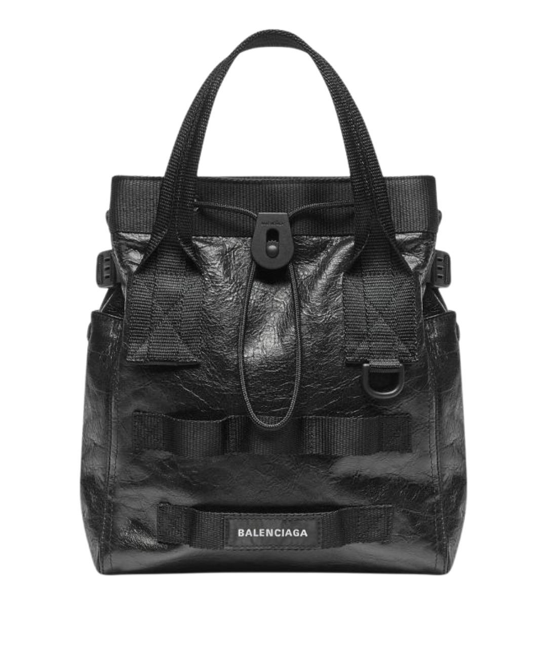 BALENCIAGA Черная кожаная сумка на плечо, фото 1