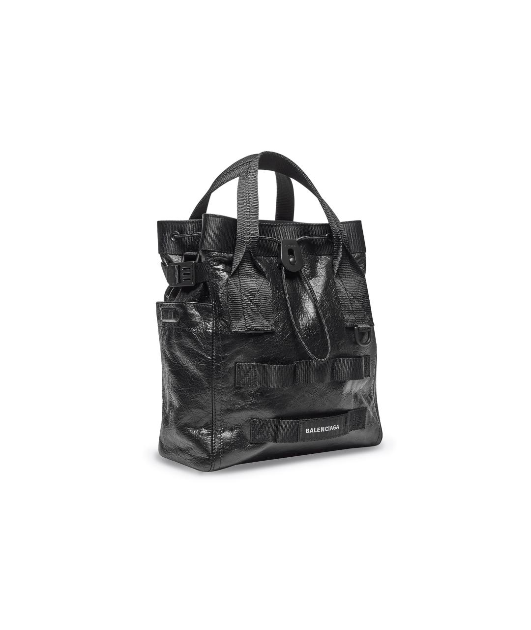 BALENCIAGA Черная кожаная сумка на плечо, фото 3