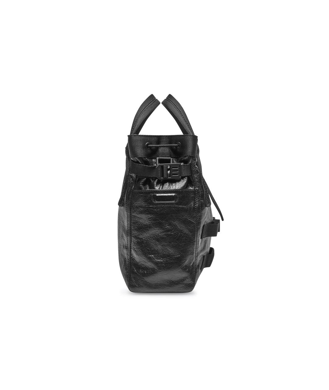 BALENCIAGA Черная кожаная сумка на плечо, фото 4