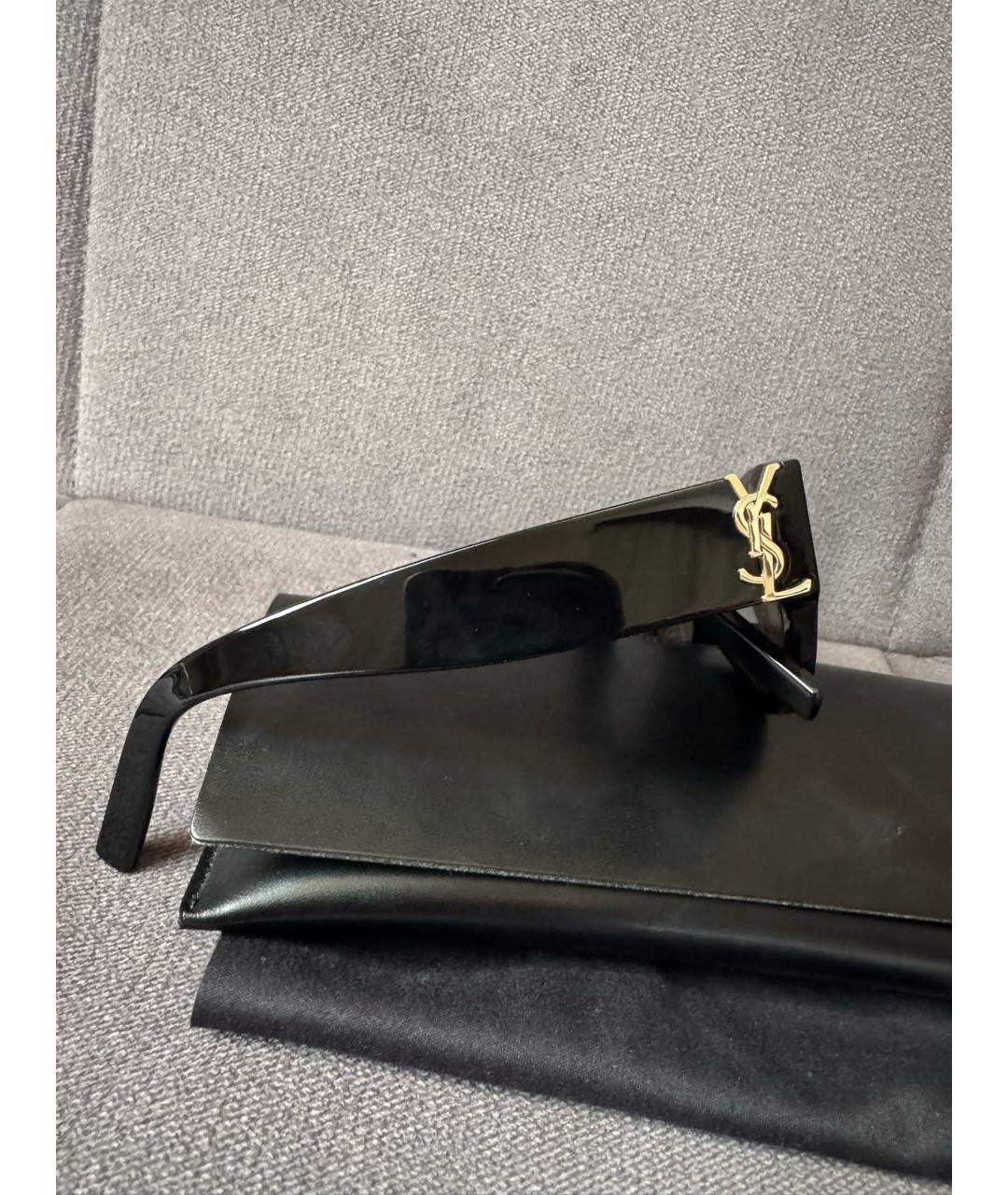SAINT LAURENT Черные пластиковые солнцезащитные очки, фото 3