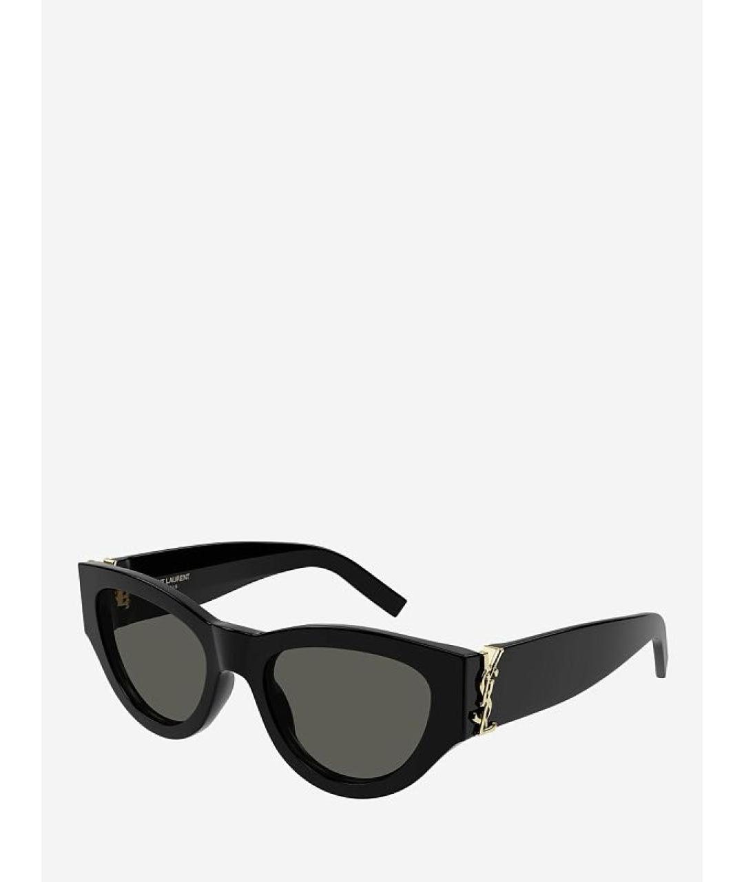 SAINT LAURENT Черные пластиковые солнцезащитные очки, фото 8