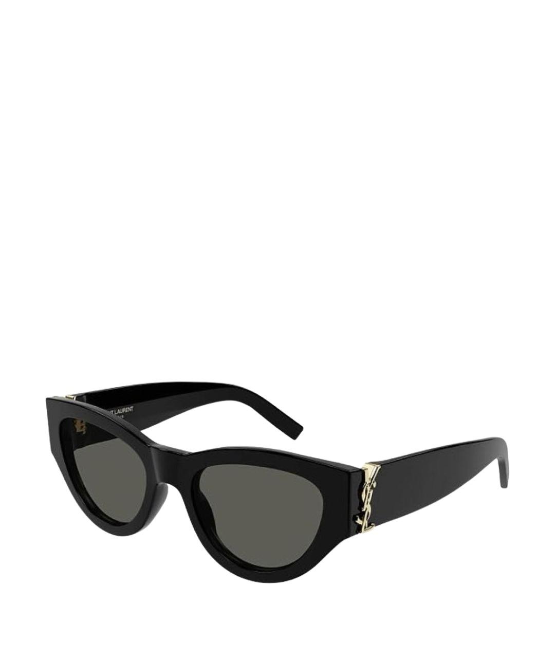 SAINT LAURENT Черные пластиковые солнцезащитные очки, фото 1