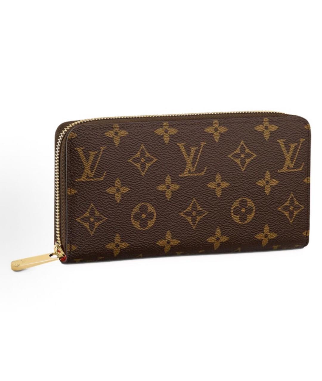 LOUIS VUITTON Коричневый кошелек, фото 6