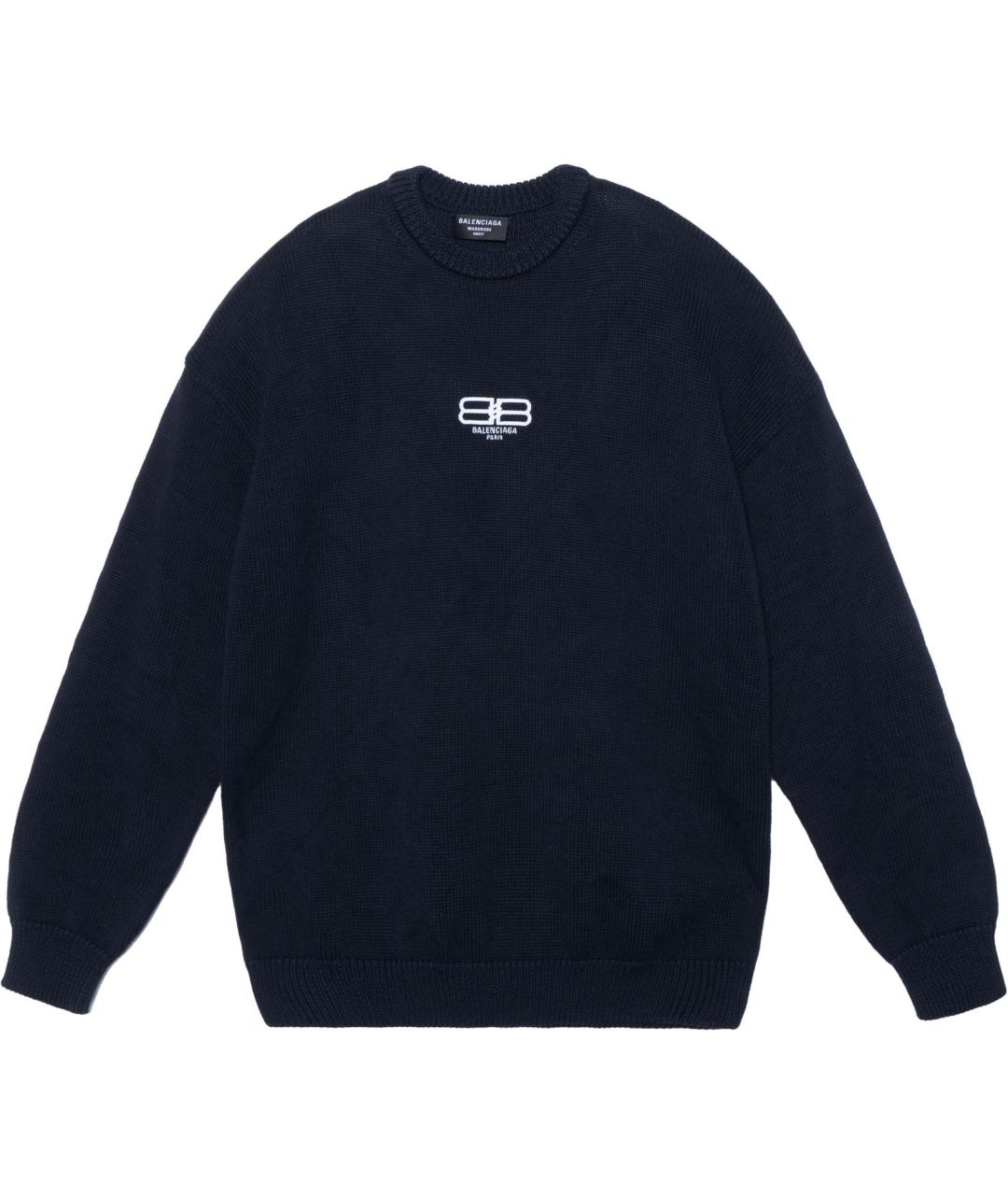 BALENCIAGA Синий джемпер / свитер, фото 1