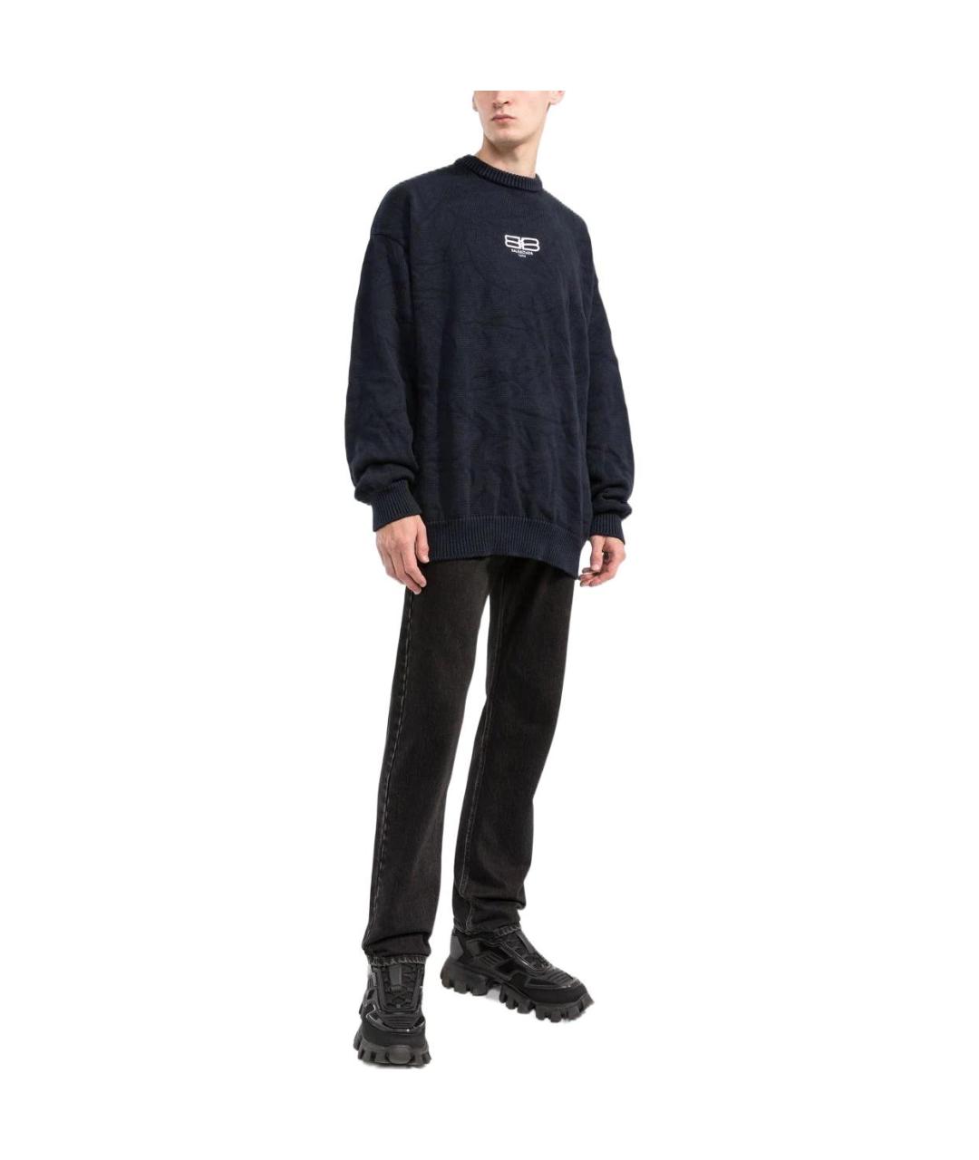 BALENCIAGA Синий джемпер / свитер, фото 3