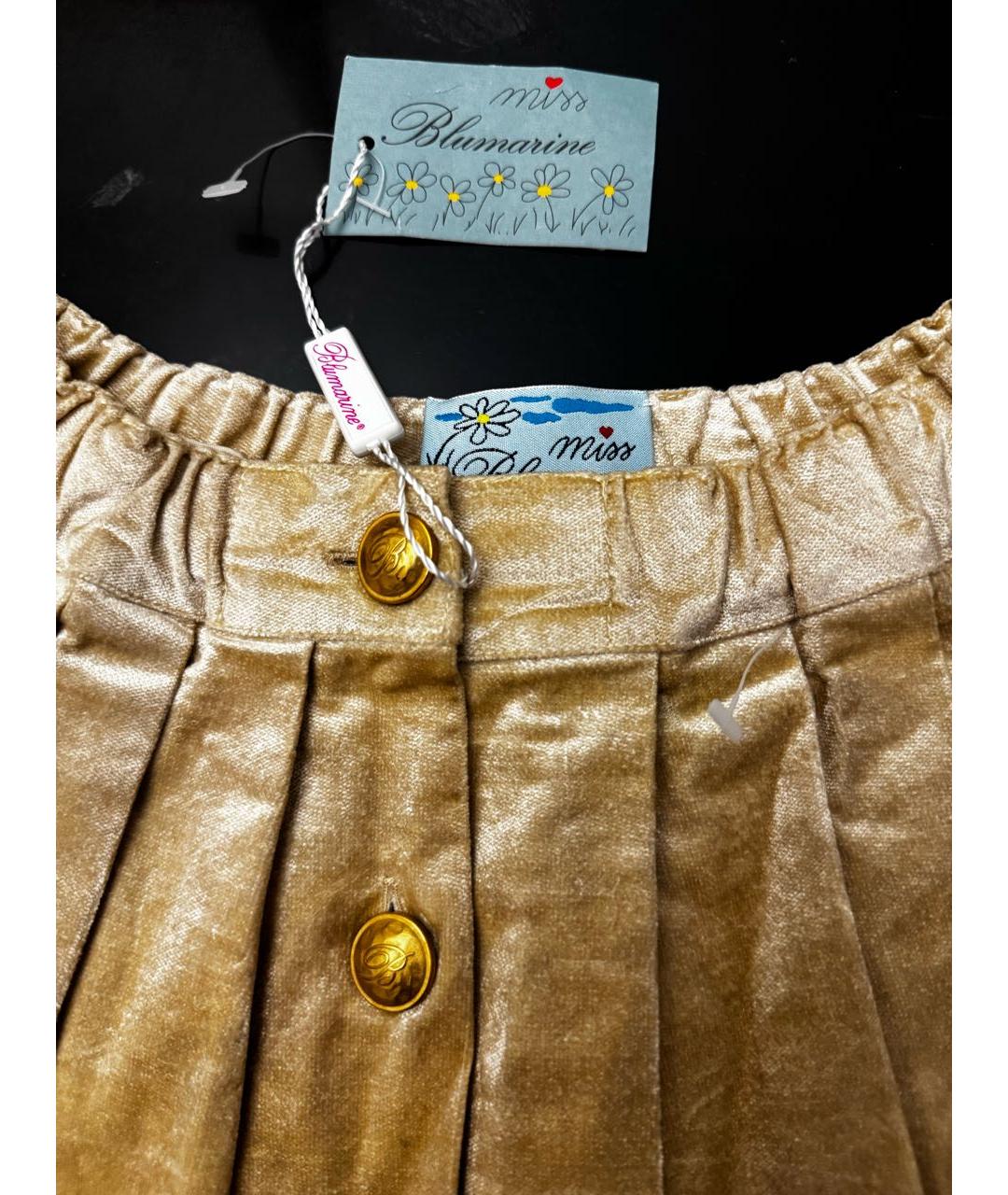 MISS BLUMARINE Бежевая вискозная юбка, фото 7