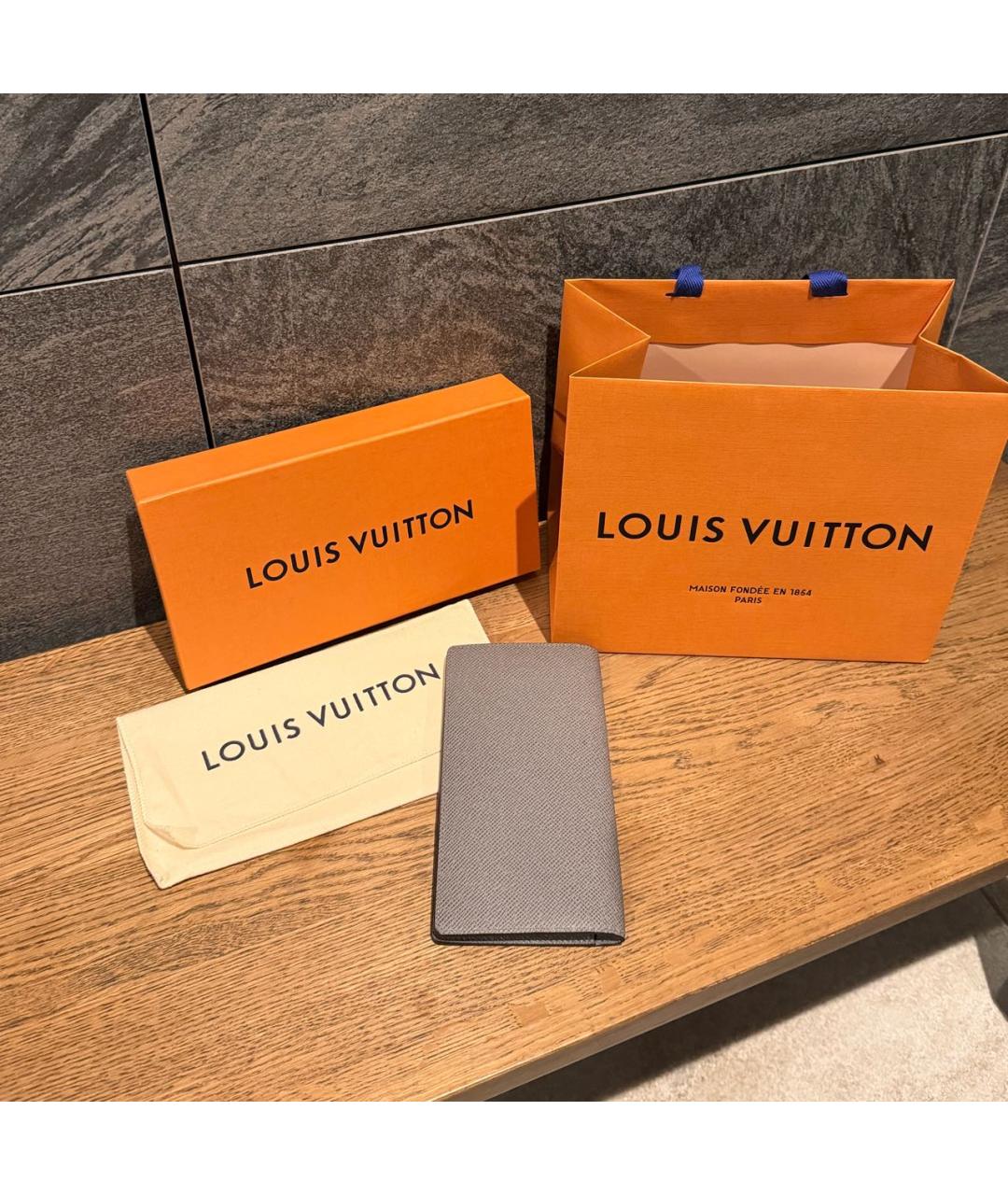LOUIS VUITTON Серый кошелек, фото 3