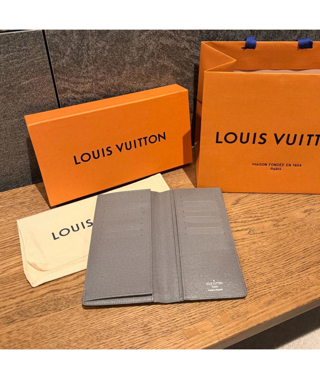 LOUIS VUITTON Серый кошелек, фото 4