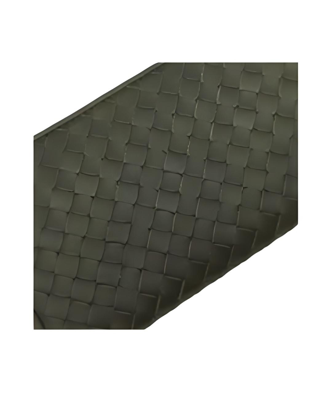 BOTTEGA VENETA Зеленый кожаный кошелек, фото 4