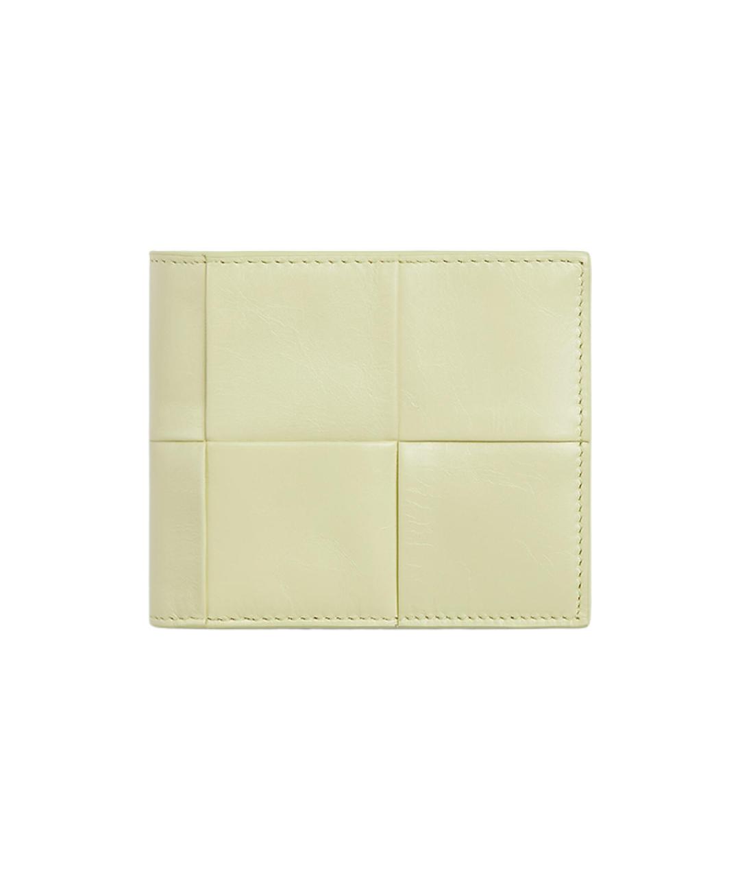 BOTTEGA VENETA Желтый кожаный кошелек, фото 1