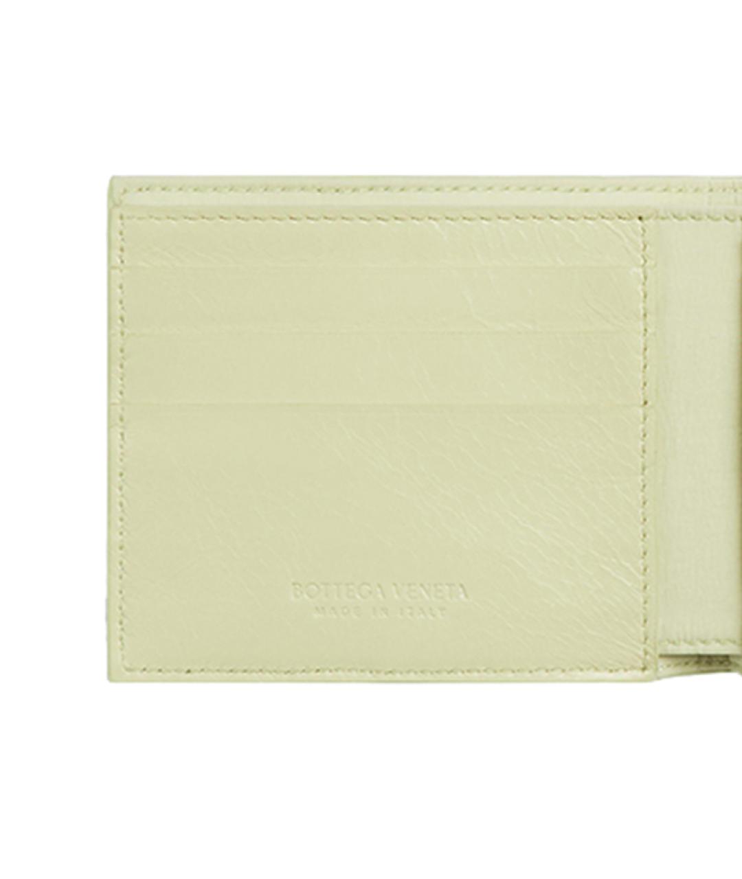 BOTTEGA VENETA Желтый кожаный кошелек, фото 5