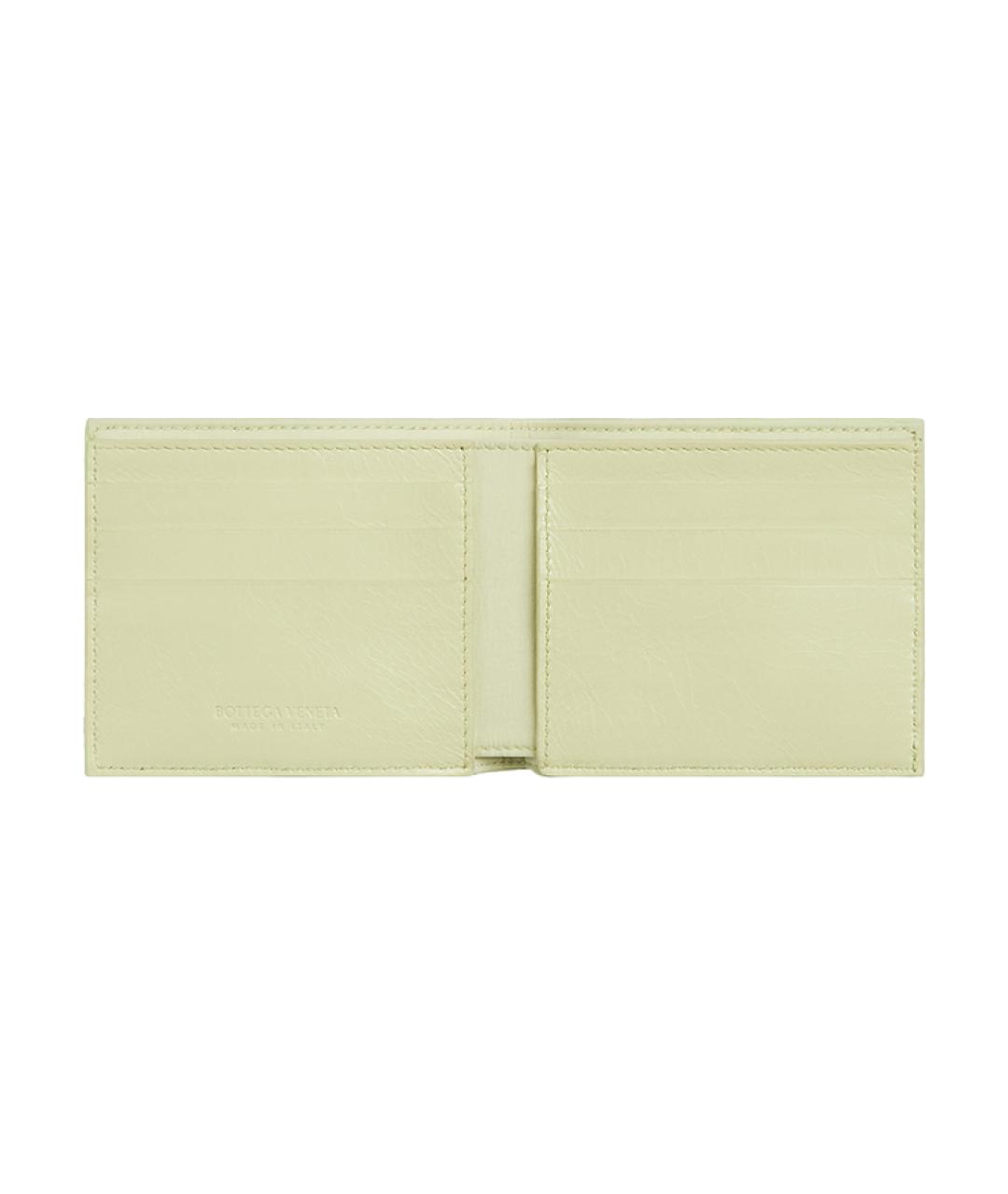 BOTTEGA VENETA Желтый кожаный кошелек, фото 2
