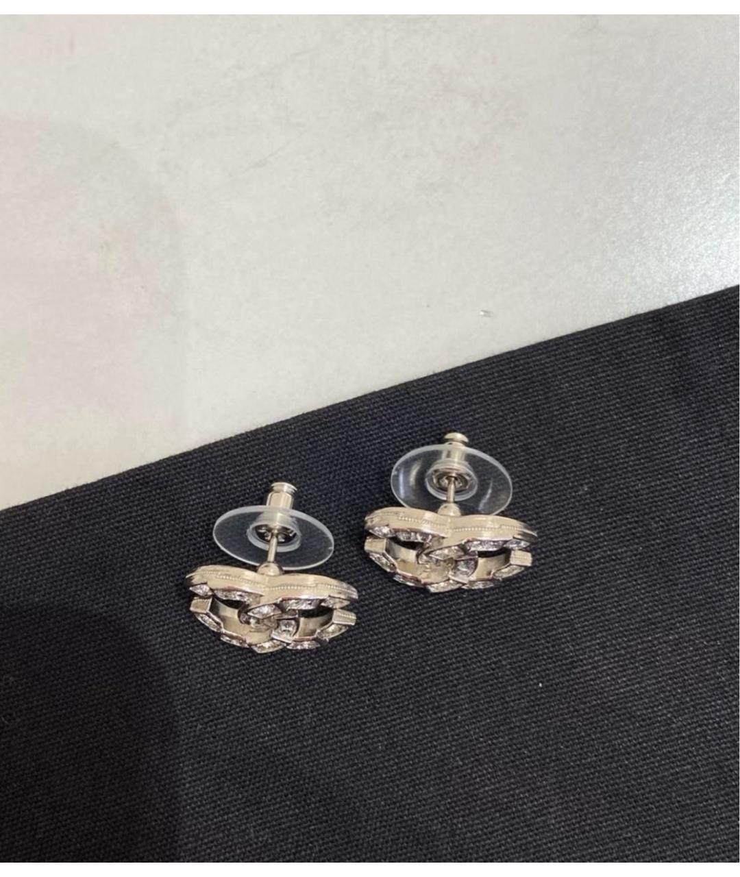 CHANEL Серебряные металлические серьги, фото 3