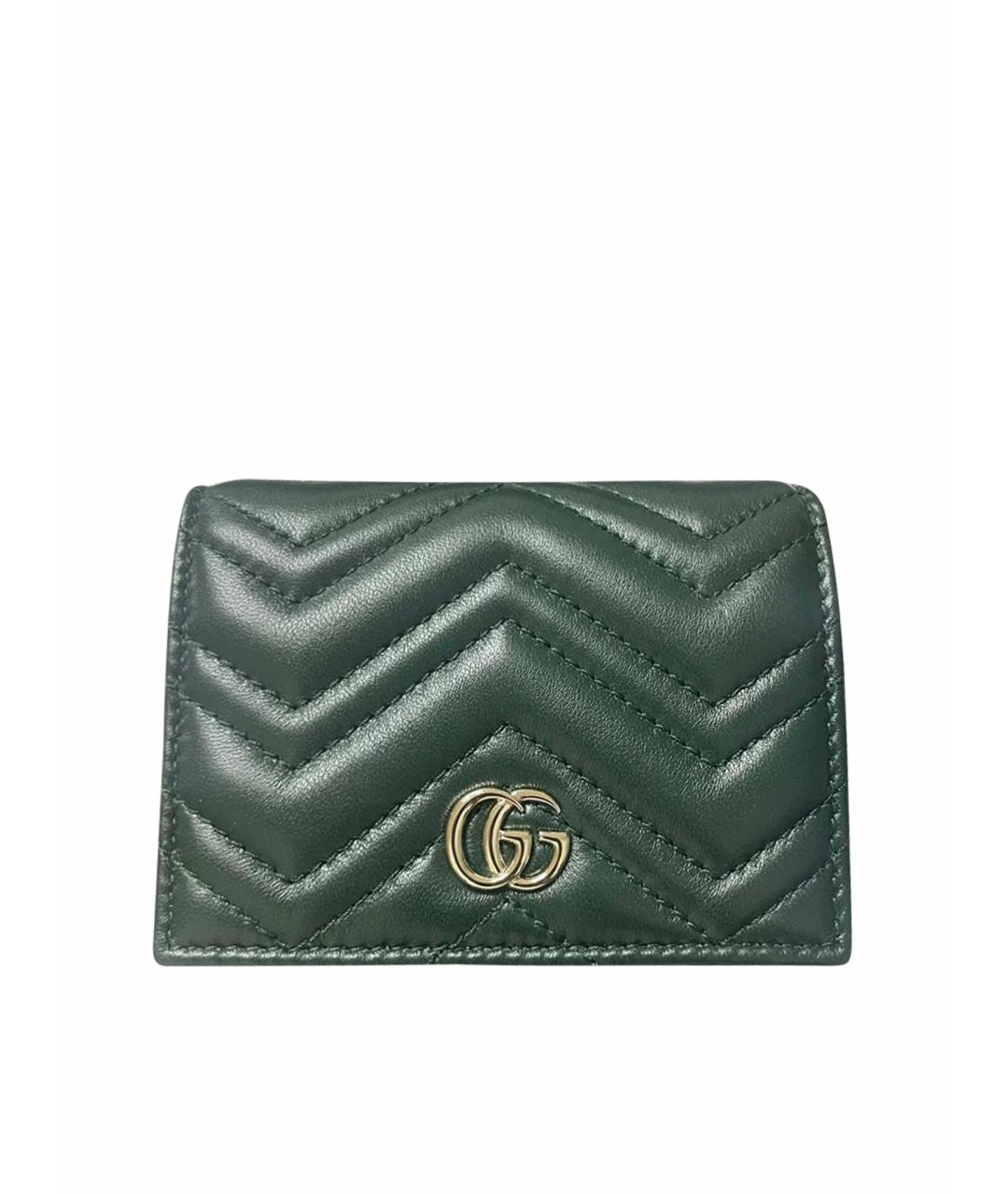 GUCCI Зеленый кожаный кошелек, фото 1
