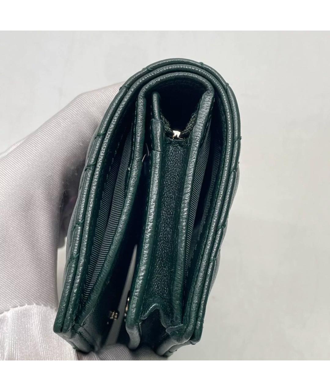 GUCCI Зеленый кожаный кошелек, фото 8