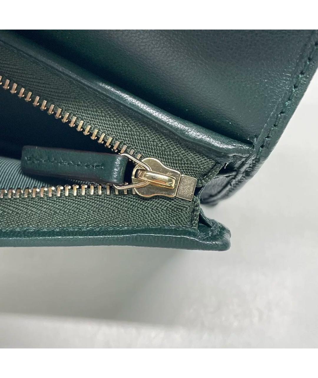 GUCCI Зеленый кожаный кошелек, фото 7