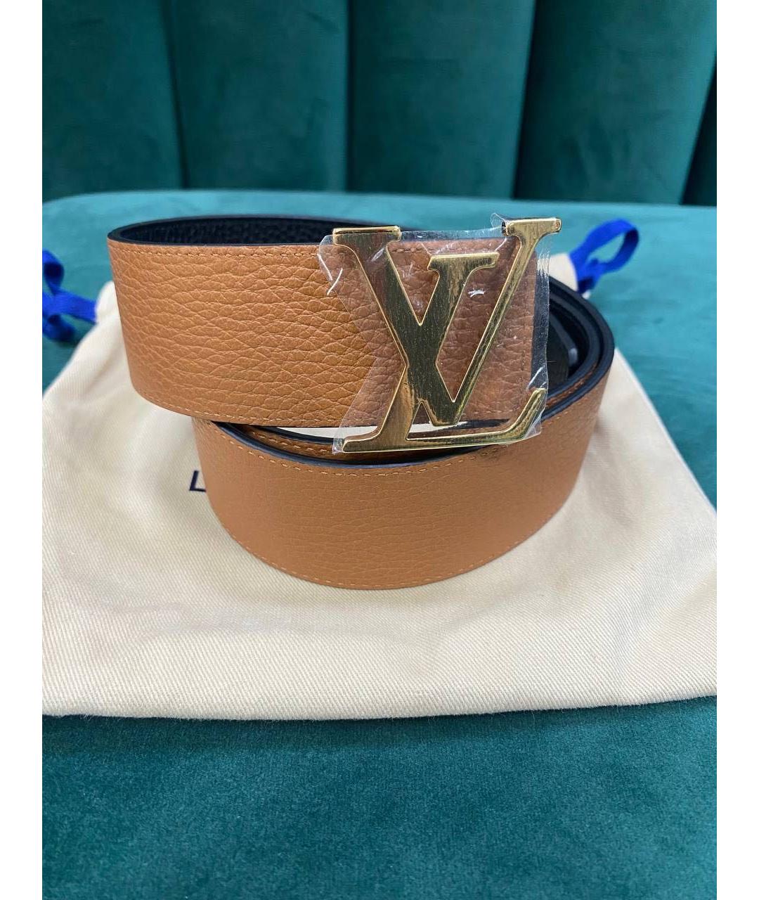 LOUIS VUITTON Черный кожаный ремень, фото 8