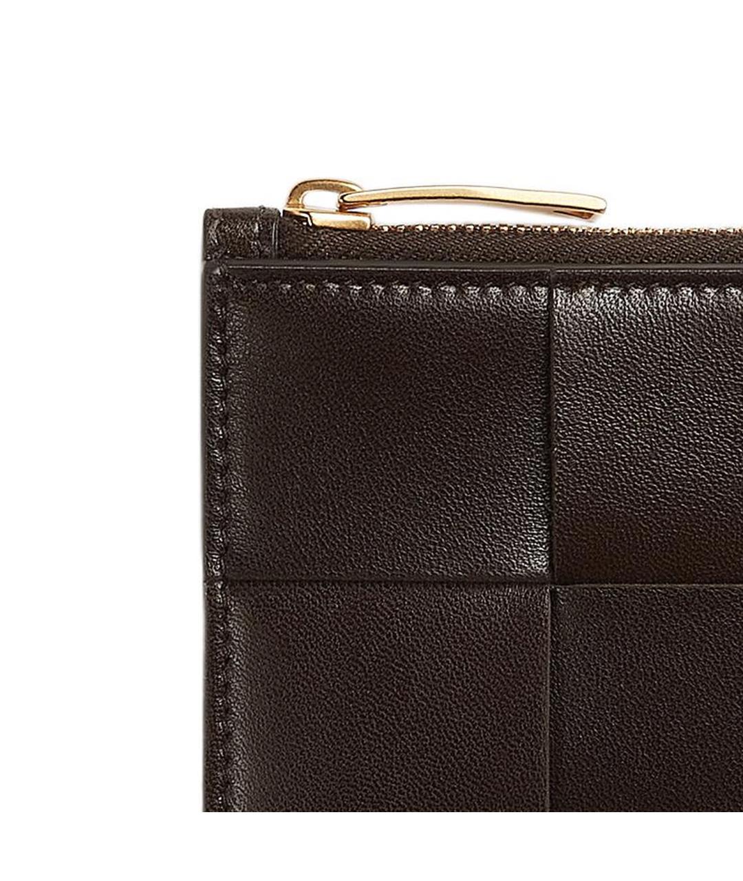 BOTTEGA VENETA Коричневый кожаный кардхолдер, фото 5