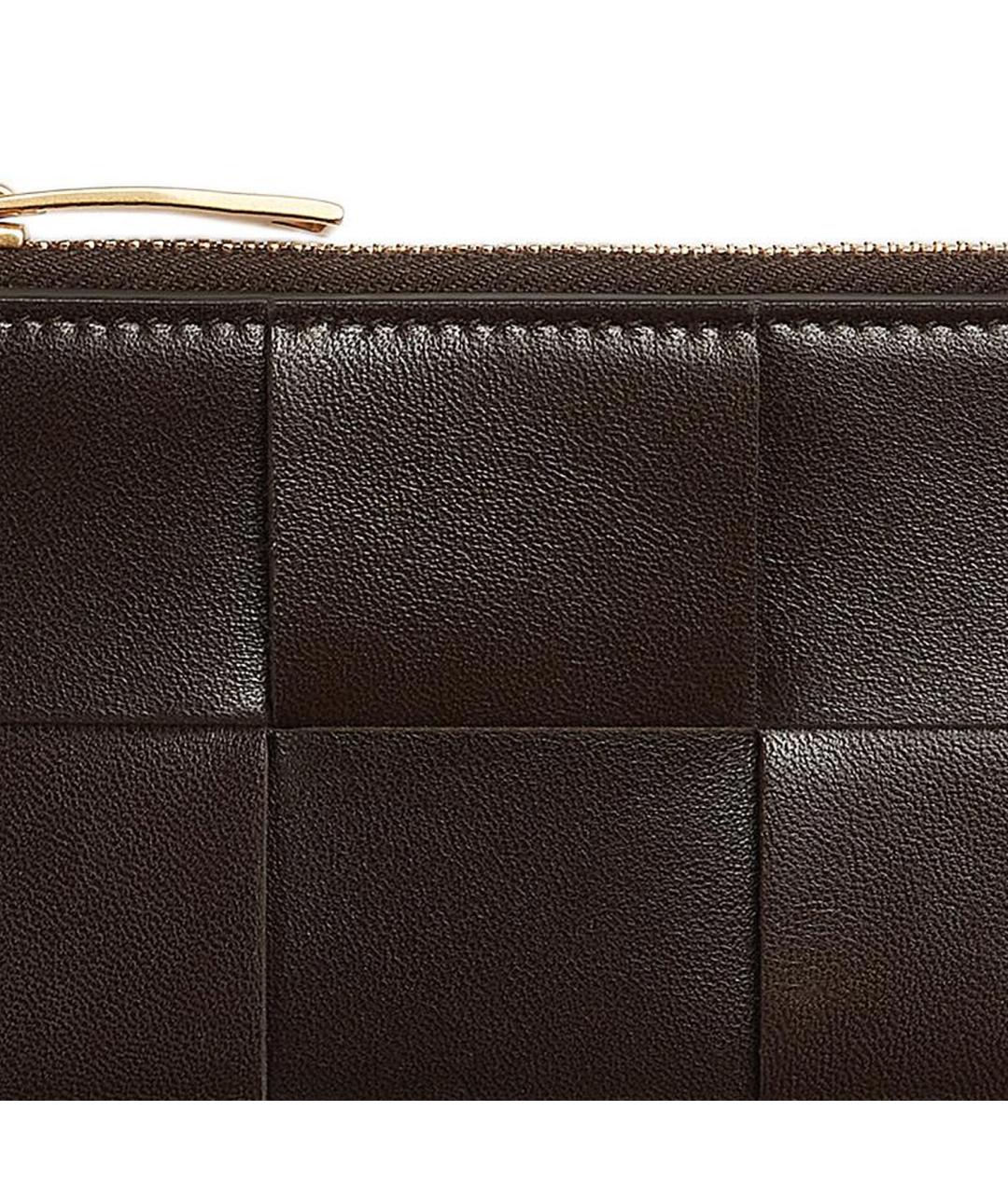 BOTTEGA VENETA Коричневый кожаный кардхолдер, фото 4
