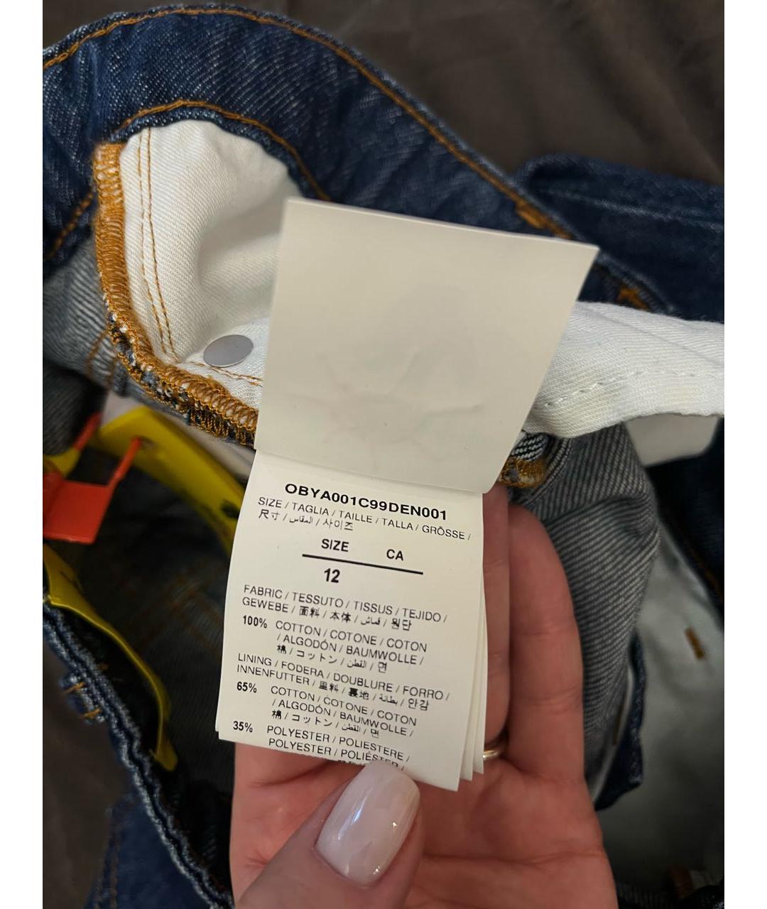 OFF-WHITE Синие деним детские джинсы, фото 8