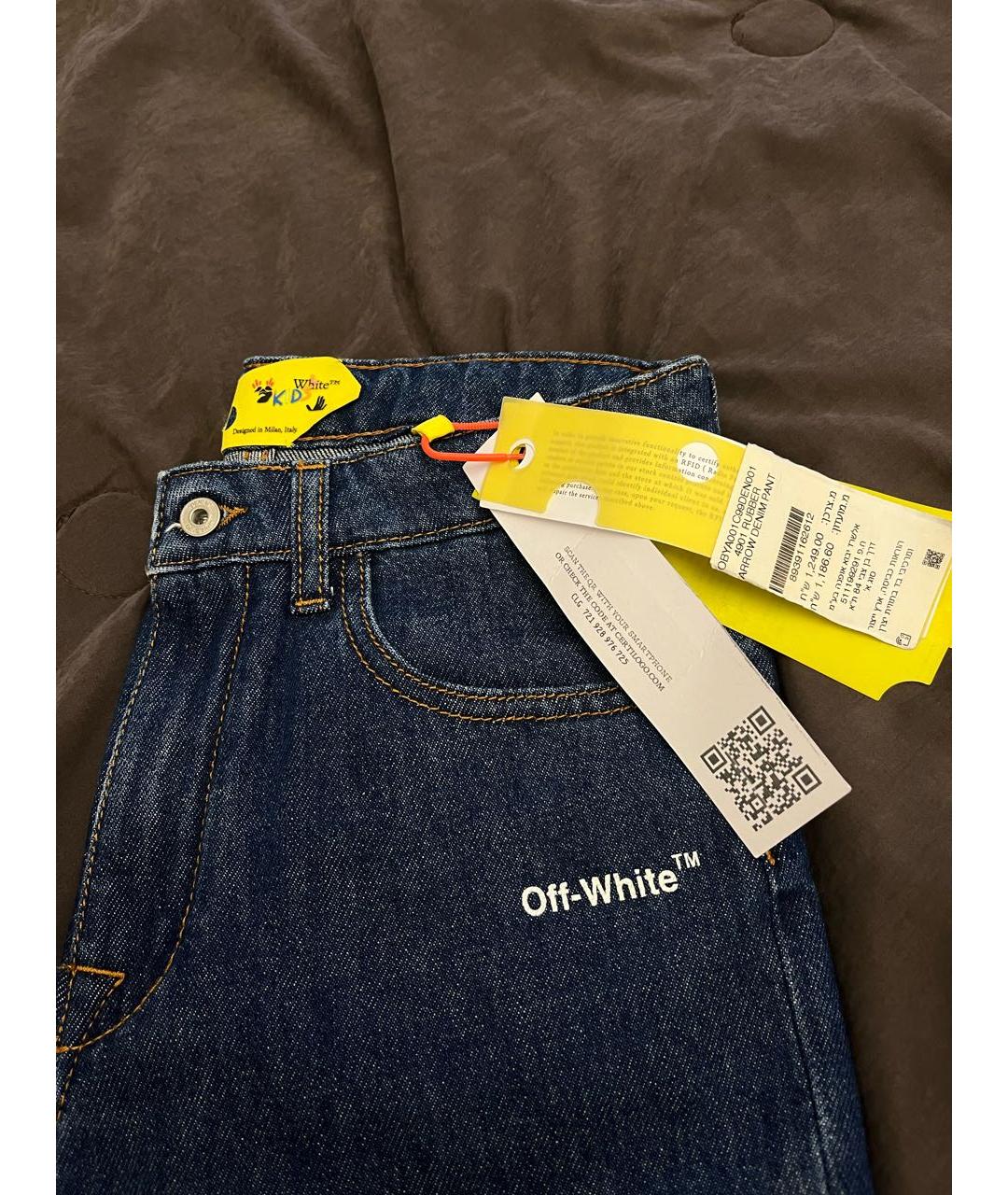 OFF-WHITE Синие деним детские джинсы, фото 2