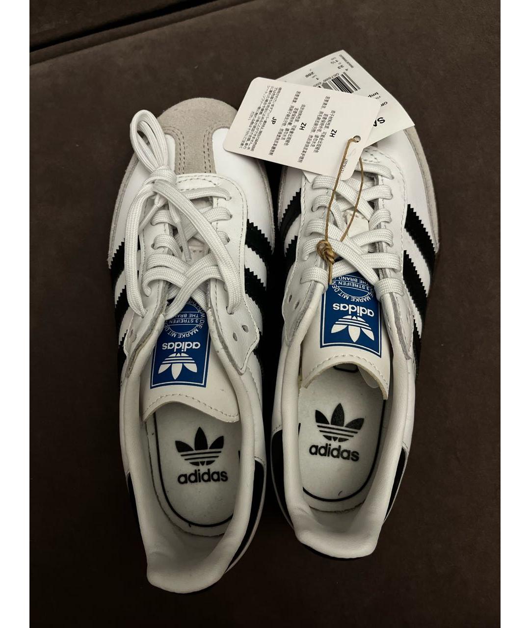 ADIDAS Белые кожаные кеды, фото 3